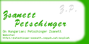 zsanett petschinger business card